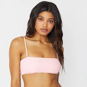 Frankie’s Bikinis Scarlett Bandeau Top Rosewater M